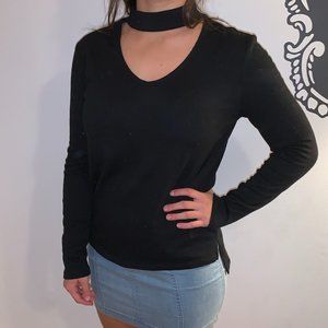Black V-Neck Sweater